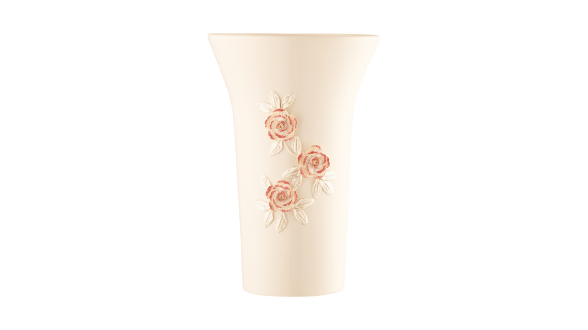 Belleek Peony Vase