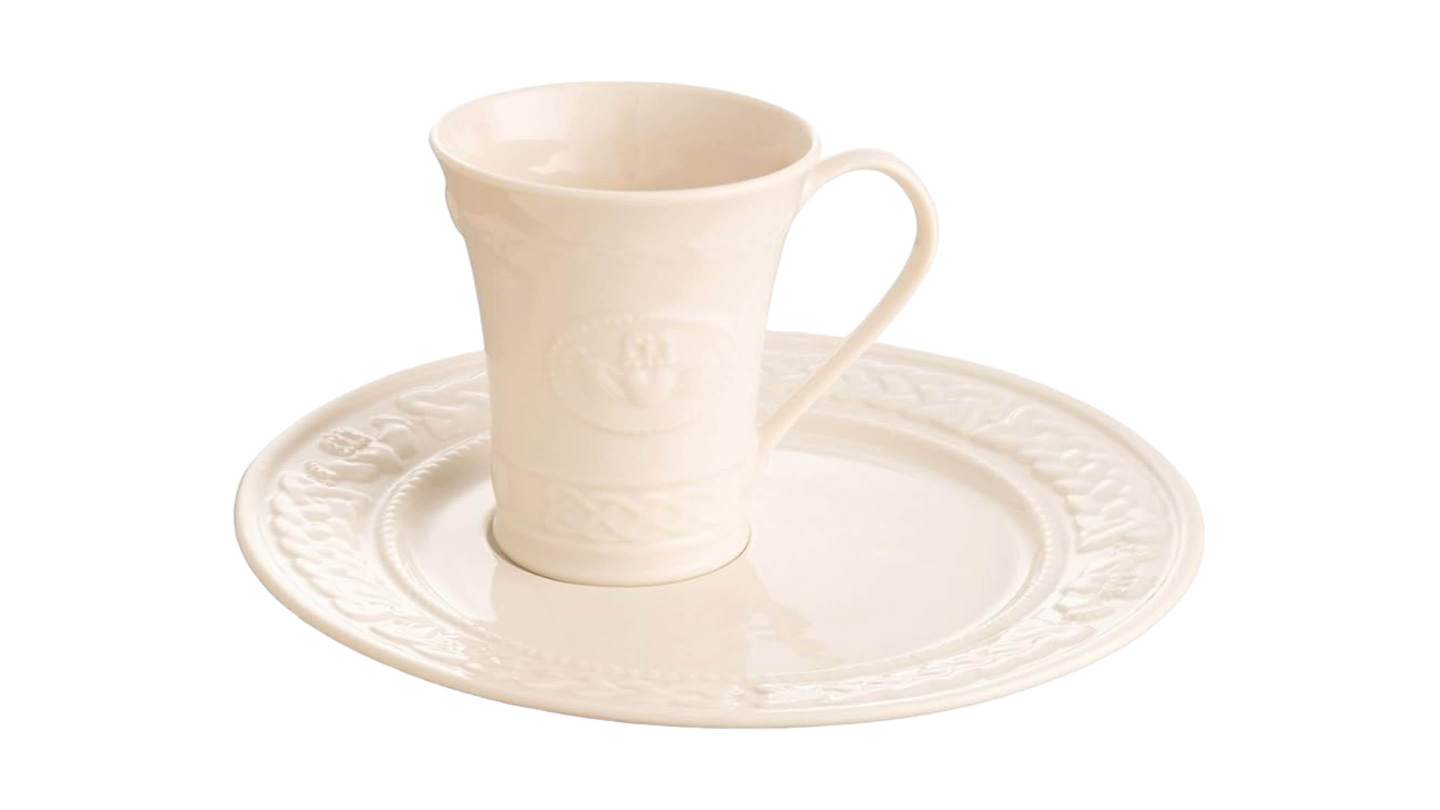 Belleek Claddagh Mug & Tray Set